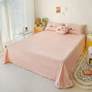 GobekUsa Cartoon Rabbit Applique Embroidery Bedding Set with Velvet Fleece for Cozy Comfort