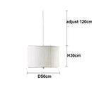 GobekUsa Linen Fabric Chandelier: Japanese Retro Handmade Art Lamps for Restaurant, Bedroom, Bar Counter