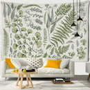 GobekUsa Botanical Tapestry Wall Hanging Fern Leaves Boho Nature Aesthetic Room Decor