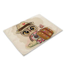 GobekUsa Cute Owl Animal Placemat Music Bird Kitchen Dining Table Mats Coaster Bowl Cup Mat