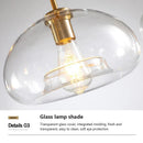 GobekUsa Industrial Loft Glass Pendant Light for Kitchen Restaurant Decor