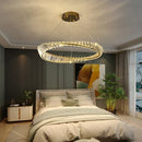 GobekUsa Gold LED Crystal Pendant Chandelier for Luxury Living Dining Room LightingDécor