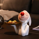 GobekUsa Clown Bust Sculpture: Golden Candy/Key Tray Kids Balloons Figurine Decor