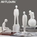 GobekUsa Abstract People Resin Statue Set for Modern Home Decor