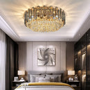 GobekUsa Gold Crystal Chandelier for Living Room Luxury Lighting Fixture
