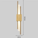 GobekUsa Art Deco Gold LED Wall Sconce with Marble Accent - Modern Bedroom & Living Room Lighting