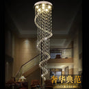 GobekUsa Large Spiral Crystal Chandelier Lighting Fixture for Staircase