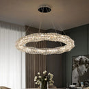 GobekUsa Dimmable Crystal Chandelier Pendant Light for Modern Luxury Living Room.