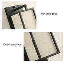 GobekUsa Chinese Style Iron Art Wall Lamp with Linen Cloth Cover
