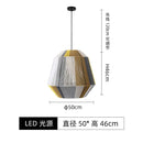 GobekUsa Japanese Hemp Rope Pendant Lights for Zen Art Living Room Decor