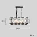 GobekUsa Black Crystal Pendant Chandelier for Home Decor Luxe Lighting