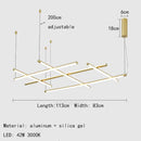 GobekUsa LED Linear Ceiling Chandelier Italian Designer Luxury Dining Room Chandelier