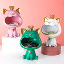 GobekUsa Lucky Cat Sculpture: Modern Table Decoration & Storage Box Ornament