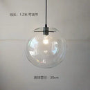 GobekUsa Glass Globe Chrome Pendant Light - Nordic Style Hanging Lamp