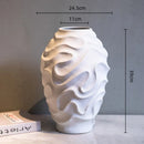 GobekUsa Geometric Spiral Ceramic Vase Flowerpot, Fruit Platter, Home Decor Accessories