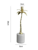 GobekUsa Golden Metal Candlestick with Volakos White Marble Base for Luxury Home Decor