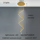 GobekUsa Golden Tapered Chandelier LED - Modern Indoor Lighting for Living Room, Kitchen, and Hall