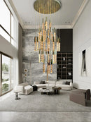 GobekUsa Crystal Ceiling Pendant Lights - Adjustable, Elegant, Circular Design