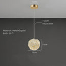 GobekUsa Crystal Gold Ceiling Light for Bedroom Dining Room G9 Bulb