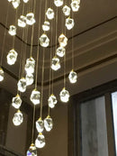 GobekUsa Diamond Crystal Chandelier: Luxury Gold LED Lighting for Staircase & Living Room