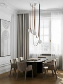 GobekUsa Leather Glass Ball Pendant Light for Living Room, Adjustable Belt DIY Fixture