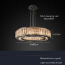 GobekUsa Gold Crystal Ceiling Chandelier LED Light Fixture for Luxury Home Decor