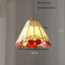 GobekUsa Glass Brass Pendant Lamp, Adjustable Loft LED Light for Kitchen Bar Balcony