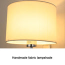 GobekUsa Chinese Style Cloth Covered Wall Lamp for Bedroom and Living Room