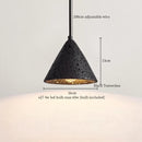 GobekUsa Black Stone LED Hanging Pendant Light for Modern Home Decor