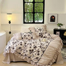 GobekUsa Lace Printed Duvet Cover Set - Elegant, Cozy Bedding for Single & Double Beds