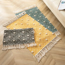 GobekUsa Handmade Nordic 3D Tassel Floor Mat - Yellow 60*90cm