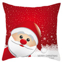 GobekUsa Christmas Santa Claus Snowflake Pillow Cover 18x18inch