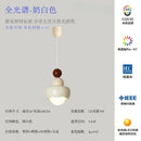 GobekUsa Cream Wind Resin/Glass Pendant Lights: Modern LED E27 Hanging Lamp for Bedroom, Bar, Kids Room
