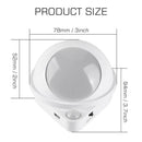 GobekUsa 360° Rotating Magnet Night Light USB Charging Wall Lamp for Bedroom Closet