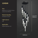 GobekUsa Crystal Bubble Chandelier Pendant Light - Modern Staircase Hanging Fixture