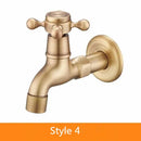 GobekUsa Antique Brass Garden Bibcocks Single Cold Tap Faucet for Outdoor Use