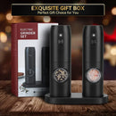 GobekUsa Electric Salt Pepper Grinder Set USB Rechargeable Adjustable Coarseness LED Light