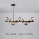 GobekUsa 9-Light Black LED Pendant Chandelier for Modern Living Spaces