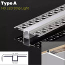 GobekUsa LED Aluminum Profile Recessed Waist Line Channel for Backlighting Corners
