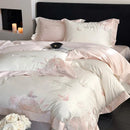 GobekUsa 1000TC Egyptian Cotton Butterfly Flowers Embroidery Bedding Set