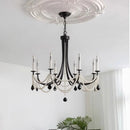 GobekUsa Black Metal Led Candle Chandelier Pendant Lights for Chic Home Decor
