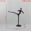 GobekUsa Iron Man Abstract Sculpture Black Metal Figurine Decor for Room Aesthetics