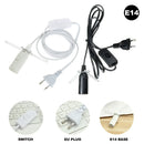 GobekUsa Decorative Lamp Cord with Dimmer Switch and E14 E27 Socket