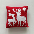 GobekUsa Christmas Cartoon Embroidered Pillow Cover Set, Festive Decorative Cushions