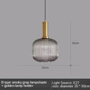 GobekUsa Gray Glass LED Pendant Lights for Modern Nordic Home Decor
