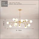 GobekUsa Gold Black LED Ceiling Chandelier for Living Room Bedroom Lighting Fixtures