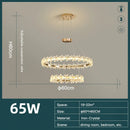 GobekUsa Crystal Ring LED Chandelier: Modern Luxury Pendant Lamp for Home Decor
