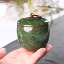 GobekUsa Ice Cracked Texture Tea Caddy Storage Jar with Moisture-proof Sealed Lid