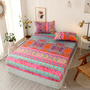 GobekUsa Golden Feather Fitted Sheet Set: 120/150/180Cm + 2 Pillowcases