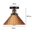 GobekUsa Industrial Flush Mount Light for Home Decor in Bedroom, Kitchen, Living Room